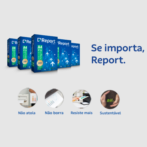 Papel Sulfite Report Premium A G Folhas Caixa Pacotes